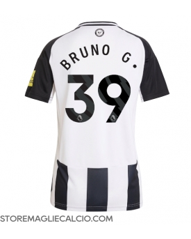 Newcastle United Bruno Guimaraes #39 Maglia Gara Casa Repliche 2024-25 Donna Maniche Corte